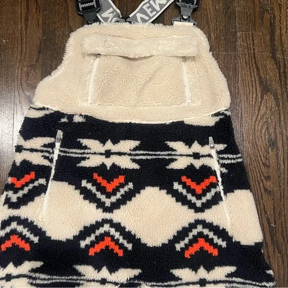 Free People FP Movement Hit The Slopes Salopette Black Fairisle Size Small - Picture 4 of 8
